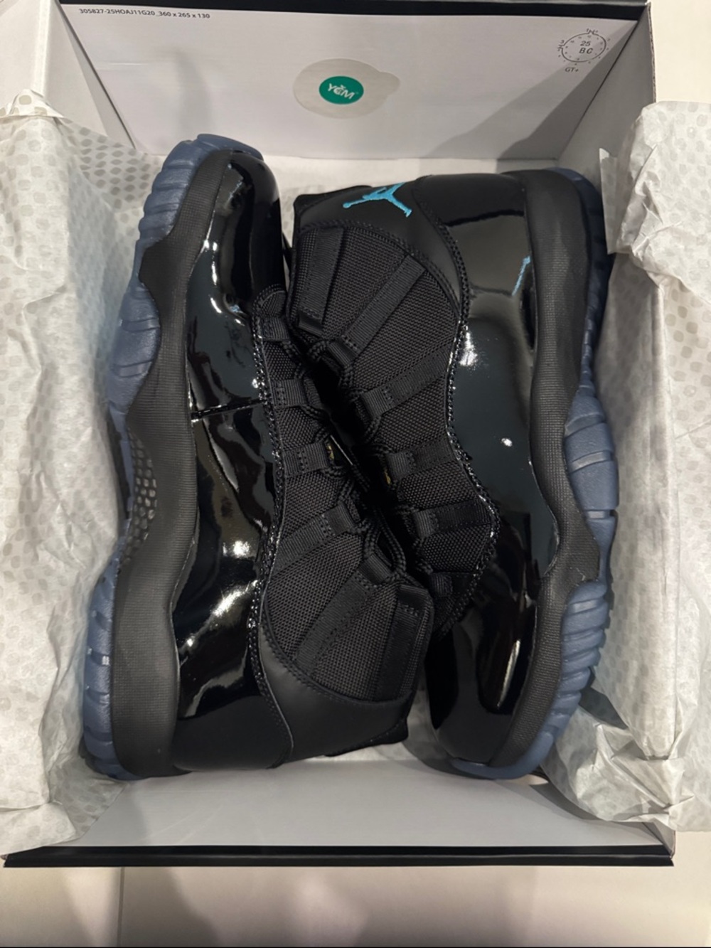 JORDAN 11 RETRO BLACK/GAMMA BLUE - Picture 6 of 7